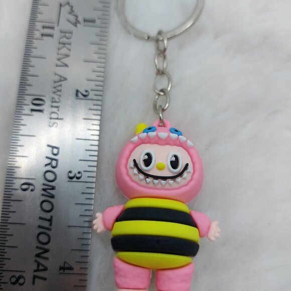 2/$19  Labubu bee outfit pink keychain - Picture 4 of 7